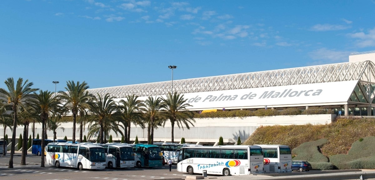 Bus parking at Palma de Mallorca Airport